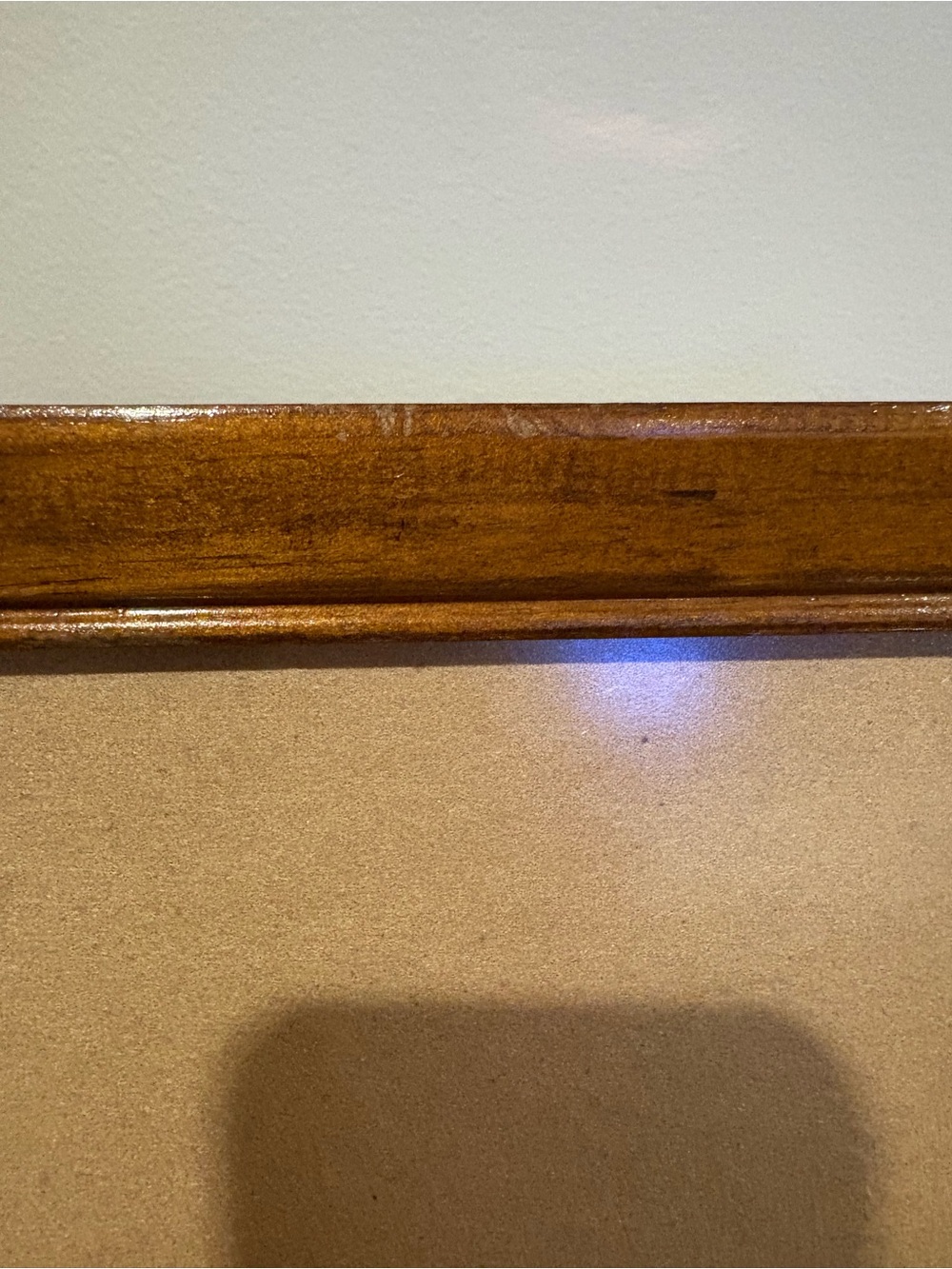 Vintage Large Wooden Mid Century Modern Wall Hanging Picture Frame - Picture 5 of 12